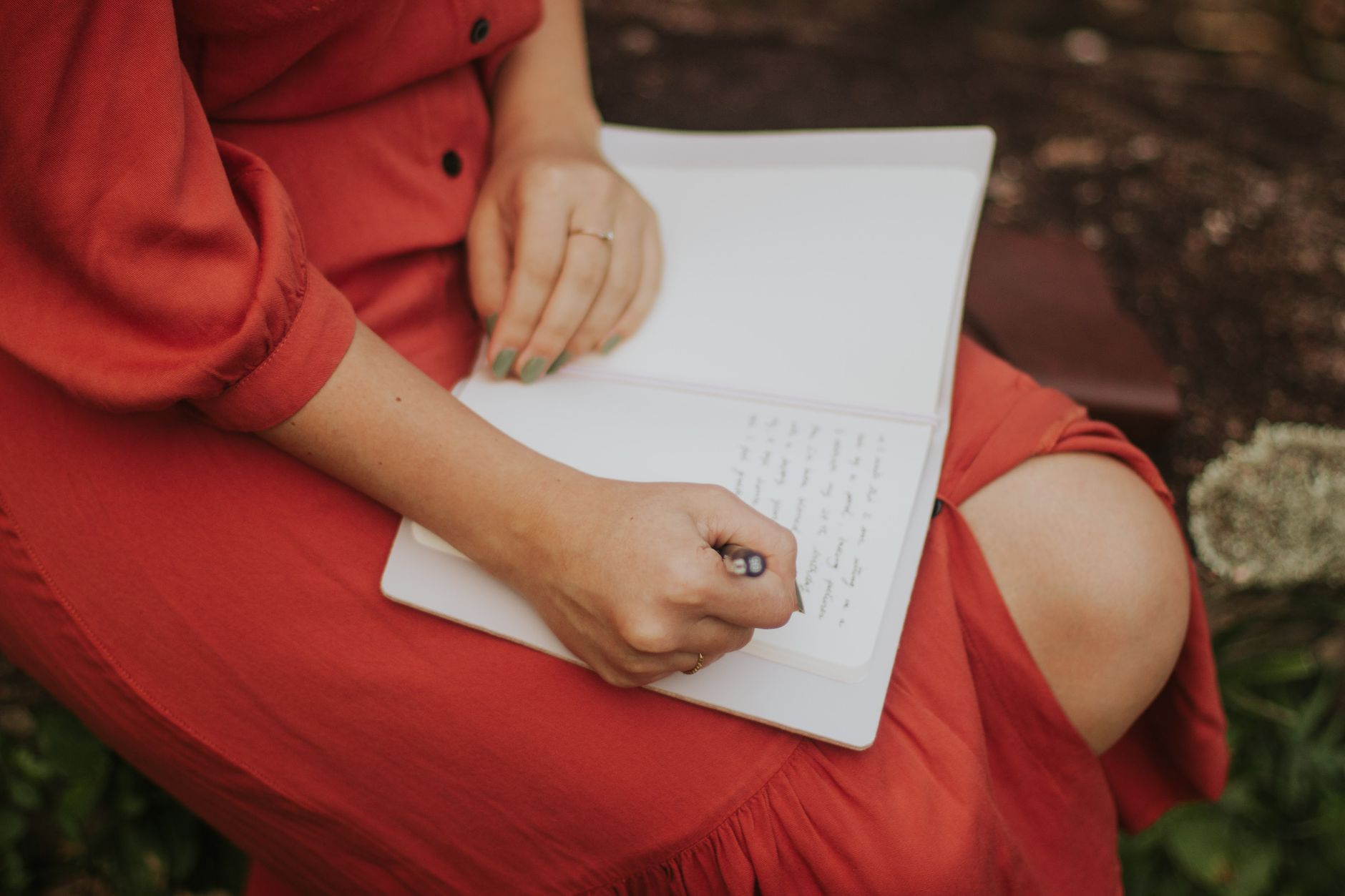 Travel journalist writing field records
